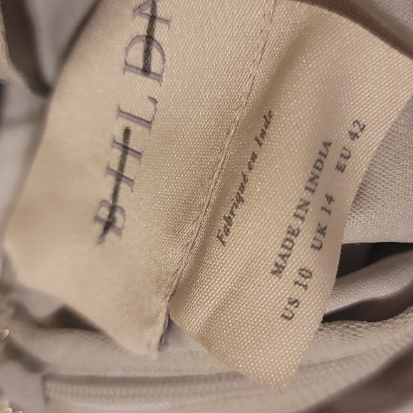 BHLDN Blaise Maxi Dress Size Size 10 light gray. - Picture 7 of 8